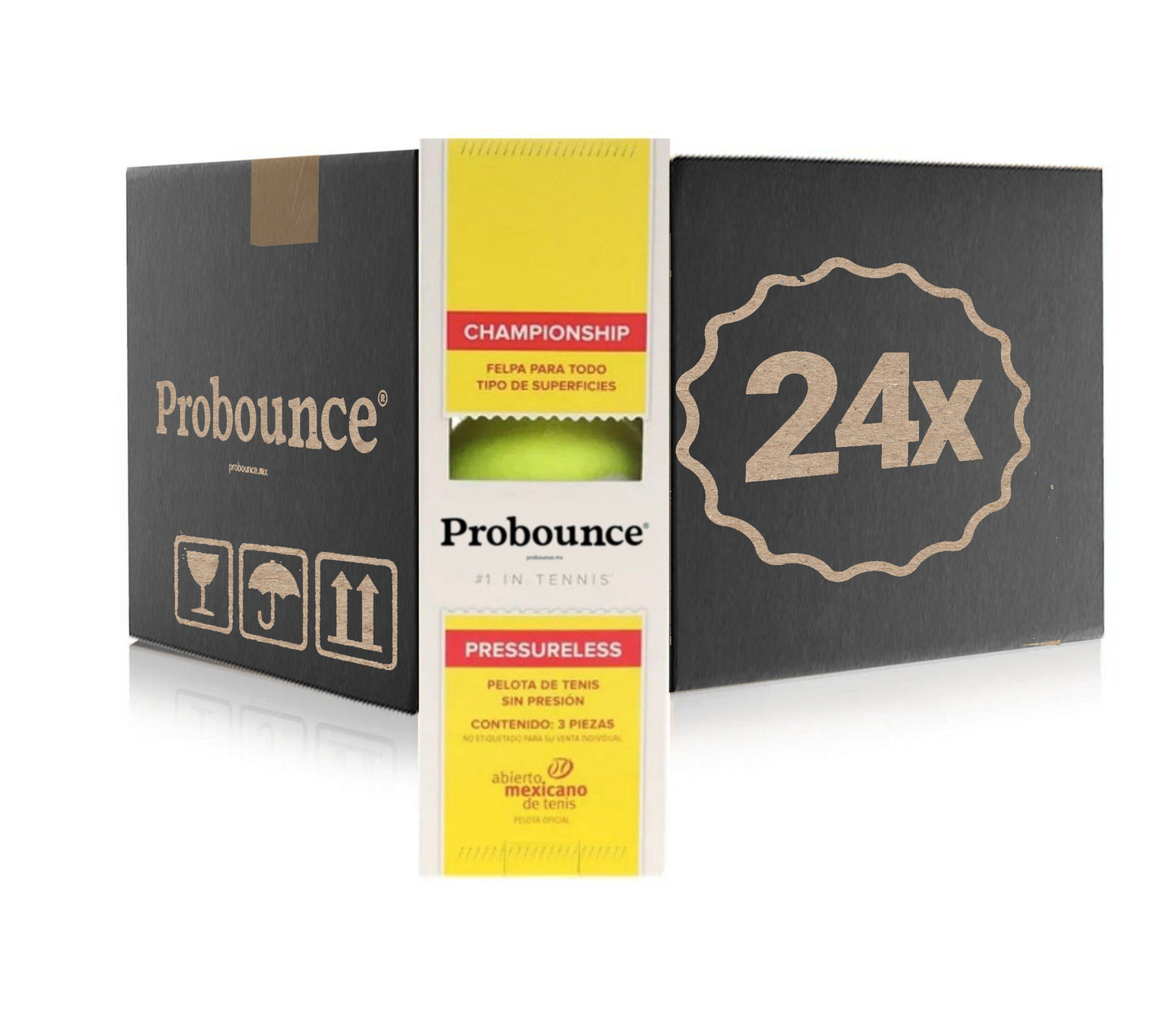 PELOTA DE PADEL PRESURIZADA caja 24 pzas.